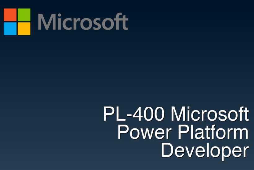 PL-400 Microsoft Power Platform Developer